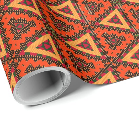 Afrocentric Kente Wrapping Paper Cadeaupapier (Rol Hoek)