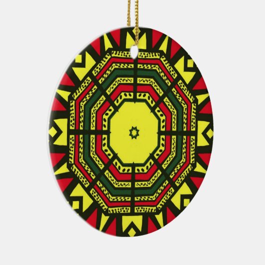 Afrocentric Mandala Keramisch Ornament (Rechts)