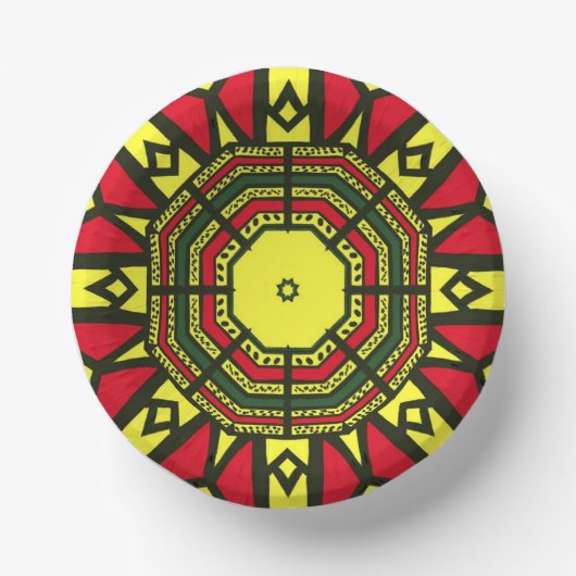 Afrocentric Mandala Papieren Kommen (Voorkant)