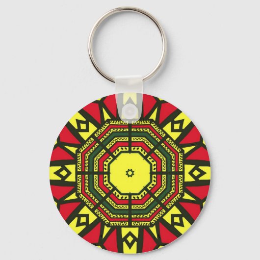 Afrocentric Mandala Sleutelhanger (Voorkant)