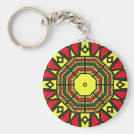 Afrocentric Mandala Sleutelhanger