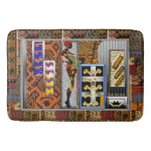Afrocentric Motif Pattern Print Badmat (Voorkant)