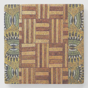 Afrocentric Motif Pattern Stenen Onderzetter
