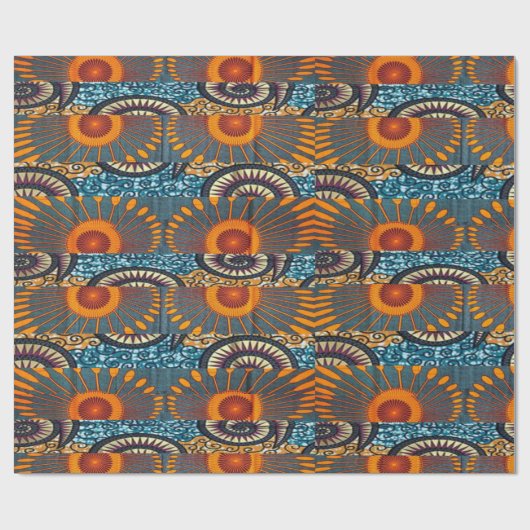 Afrocentric Motif Print Cadeaupapier (Vlak)