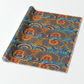 Afrocentric Motif Print Cadeaupapier (Uitgerold)