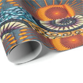 Afrocentric Motif Print Cadeaupapier (Rol Hoek)