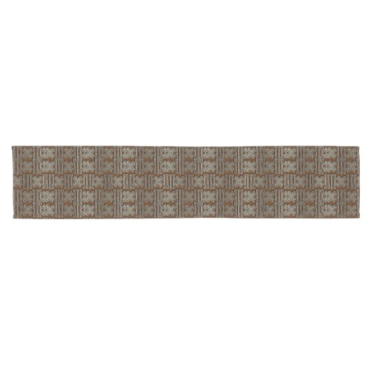 Afrocentric Mud Cloth Motif Korte Tafelloper (Horizontaal)