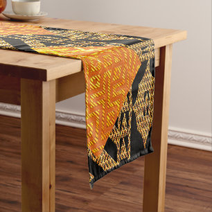 Afrocentric Mud Cloth Motif Korte Tafelloper