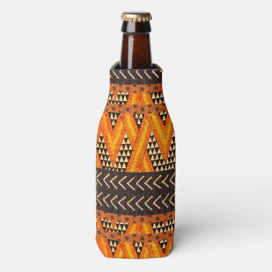 Afrocentric Mud Cloth Print Flesjeskoeler (Fles Voorkant)
