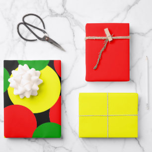 Afrocentric Polka Dots Inpakpapier Vel