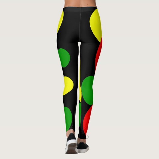Afrocentric Polka Dots Leggings (Achterkant)