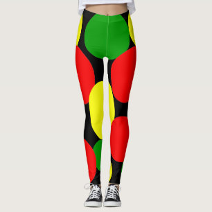 Afrocentric Polka Dots Leggings