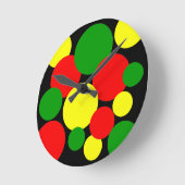 Afrocentric Polka Dots Ronde Klok (Hoek)