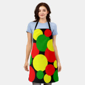 Afrocentric Polka Dots Schort (Gedragen)