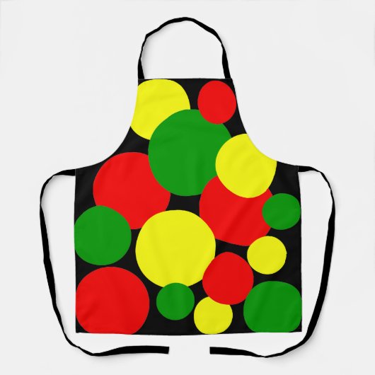 Afrocentric Polka Dots Schort (Voorkant)