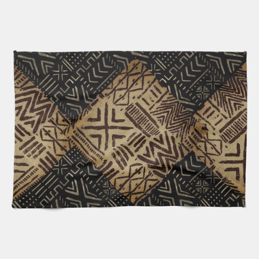 Afrocentric Rustic Patina  Theedoek (Horizontaal)