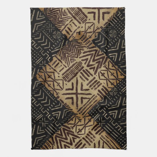 Afrocentric Rustic Patina  Theedoek (Verticaal)