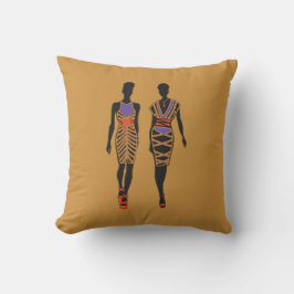 Afrocentric Silhouette 2 Sided Pillow Kussen
