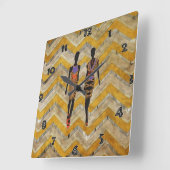 Afrocentric Silhouette Wall klok (Hoek)