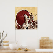 Afrocentric Singer Poster (Keuken)