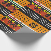 Afrocentric Tribal Motif Cadeaupapier (Hoek)