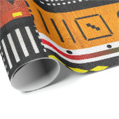 Afrocentric Tribal Motif Cadeaupapier (Rol Hoek)