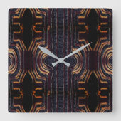 Afrocentric Tribal Motif Vierkante Klok (Voorkant)