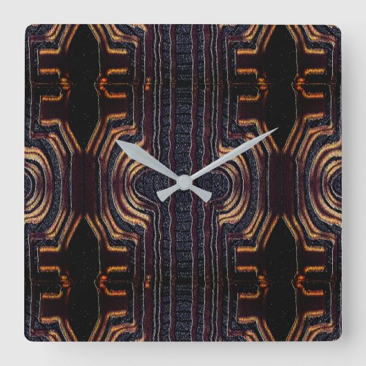 Afrocentric Tribal Motif Vierkante Klok (Voorkant)