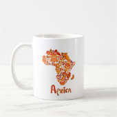 Afrocentrisch Afrikaans continent met aangepaste m Koffiemok (Links)