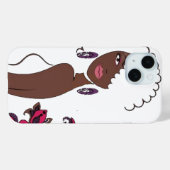 Afrocentrisch Beauty iPhone 15 Hoesje (Achterkant (horizontaal))