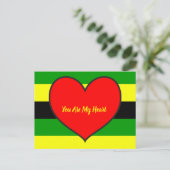 Afrocentrisch ben je mijn hart briefkaart (Staand voorkant)
