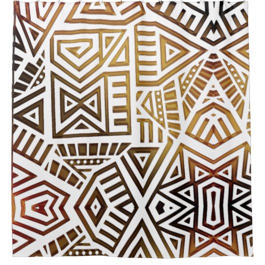 Afrocentrisch Douchegordijn (Voorkant)