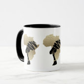 Afrocentrisch erfgoedontwerp • Afrika in goud Mok (Voorkant links)