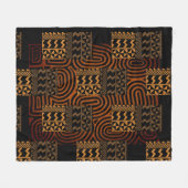 Afrocentrisch geometrisch fleece deken (Voorkant (Horizontaal))