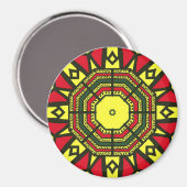 Afrocentrisch geometrisch magneet (Voorkant / Achterkant)