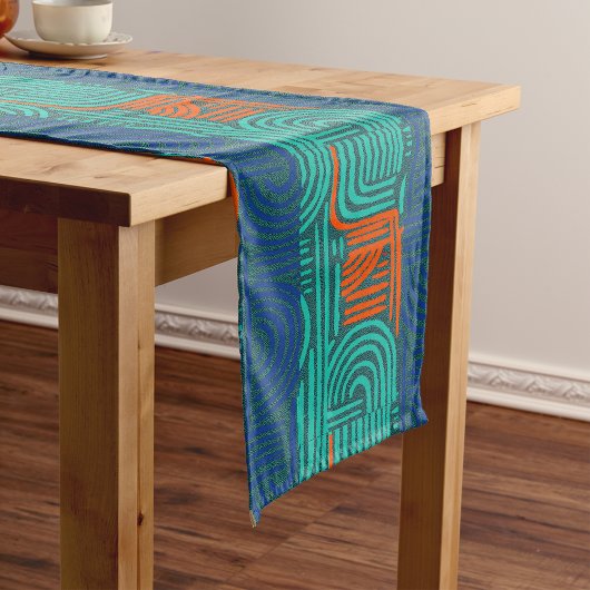 Afrocentrisch geometrisch motief korte tafelloper