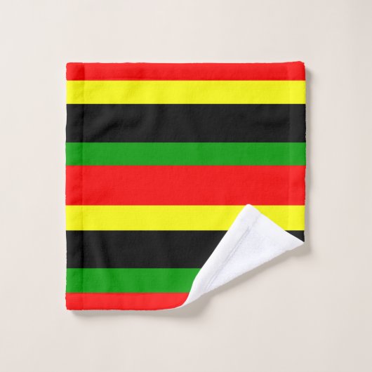 Afrocentrisch gestreept bad handdoek (Wasdoekje)