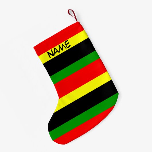 Afrocentrisch gestreept kleine kerstsok (Achterkant (Hangend))