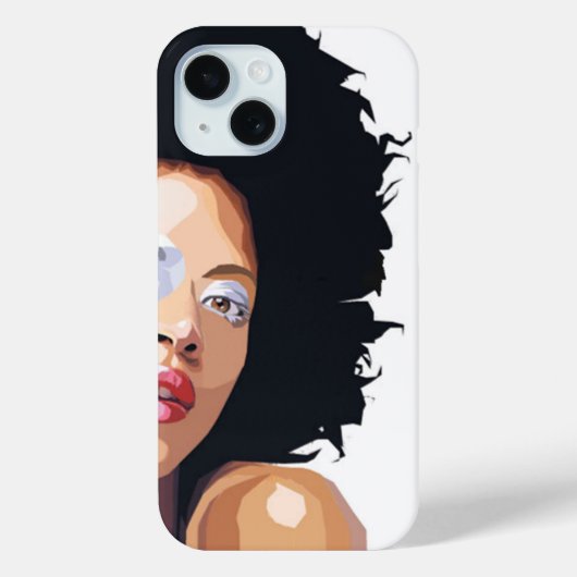 Afrocentrisch iPhone 15 Hoesje (Achterkant)