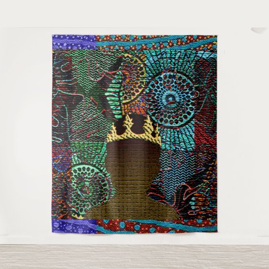 Afrocentrisch jong jongen koning wandkleed (Voorkant)