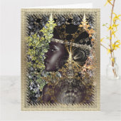 Afrocentrisch kaart (Gele Bloem)