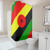 Afrocentrisch monogramma douchegordijn (In situ)