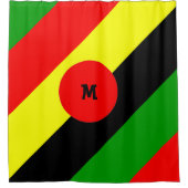 Afrocentrisch monogramma douchegordijn (Voorkant)