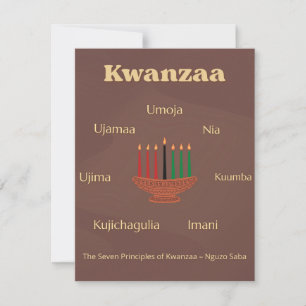 Afrocentrisch Pan-Afrikaans Kwanzaa-feest Feestdagenkaart
