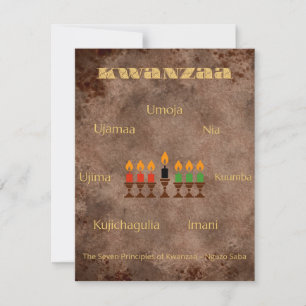 Afrocentrisch Pan-Afrikaans Kwanzaa-feest Feestdagenkaart