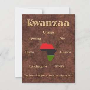 Afrocentrisch Pan-Afrikaans Kwanzaa-feest Feestdagenkaart