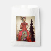 Afrocentrisch persformulier Mannequin-kerstboom Bedankzakje (Voorkant)