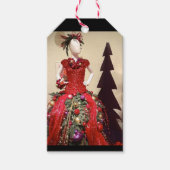 Afrocentrisch persformulier Mannequin-kerstboom Cadeaulabel (Voorkant)