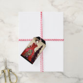 Afrocentrisch persformulier Mannequin-kerstboom Cadeaulabel (Met Touw)