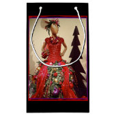 Afrocentrisch persformulier Mannequin-kerstboom Klein Cadeauzakje (Achterkant)